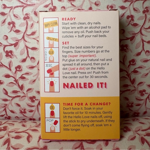 Hello Love Joey Bag O' Donuts Gold Glitter Press-On Nails - Picture 2 of 3